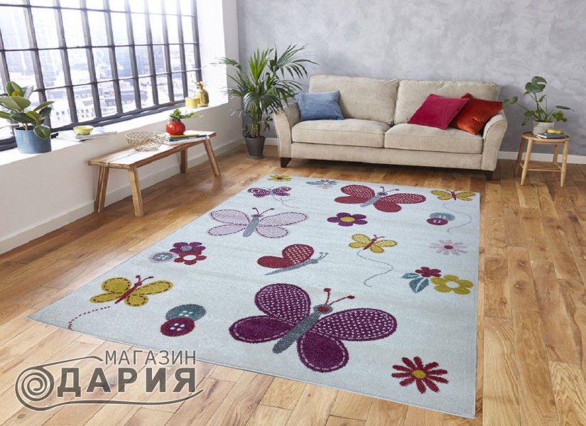 Тъкан килим MAGNOLIA 450 white/lila
